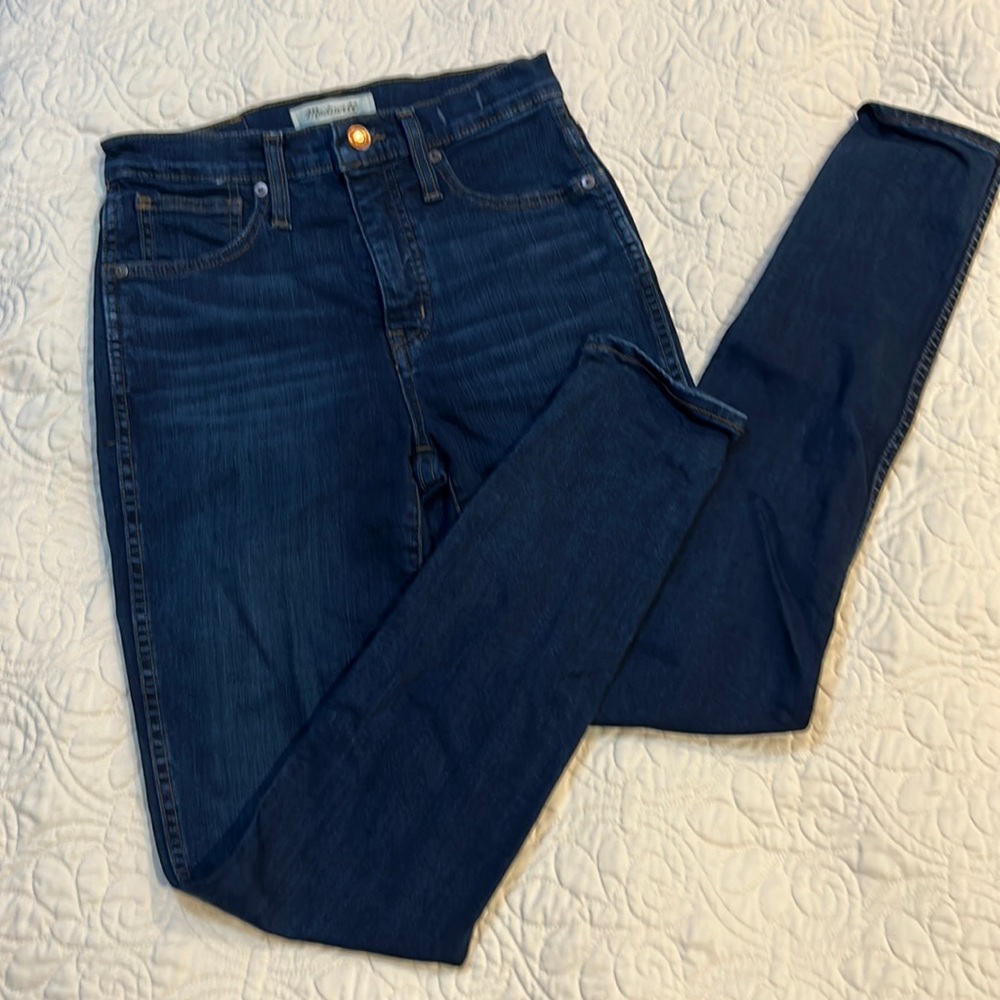 Madewell 10” high rise Skinny jeans- size 25- dark wash